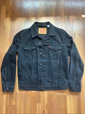 Levi's Black Denim Jacket with Red Tab